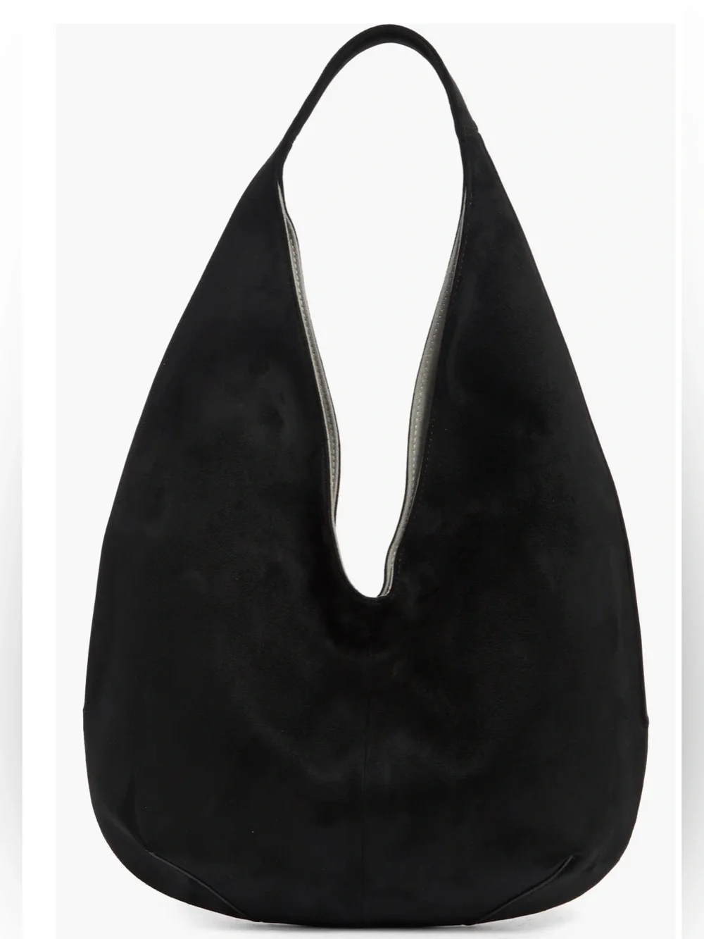 JW PEI Dara Faux Suede Hobo Bag. Black.